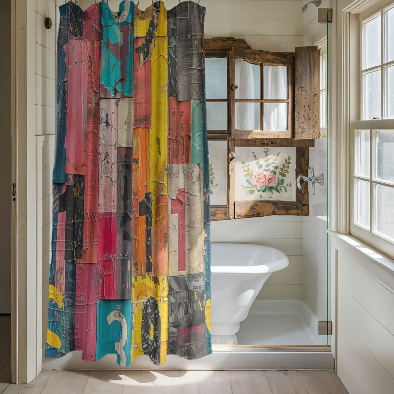Pop Mash - Premium Shower Curtain, 74"H x 71"W