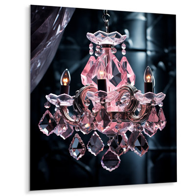Lustre éclat de cristal - impression d'art en métal Glam