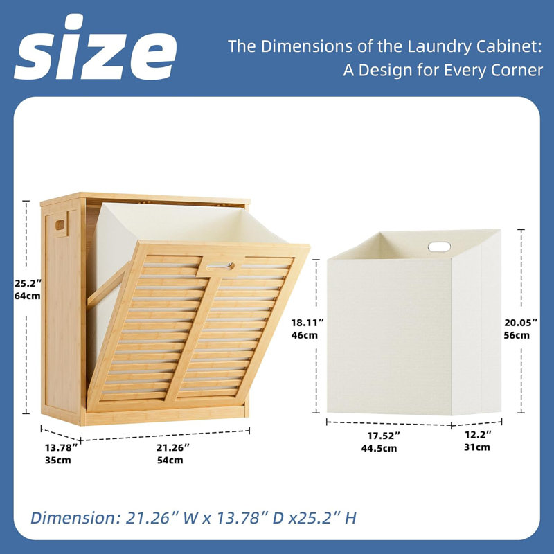 Bamboo Laundry Cabinet