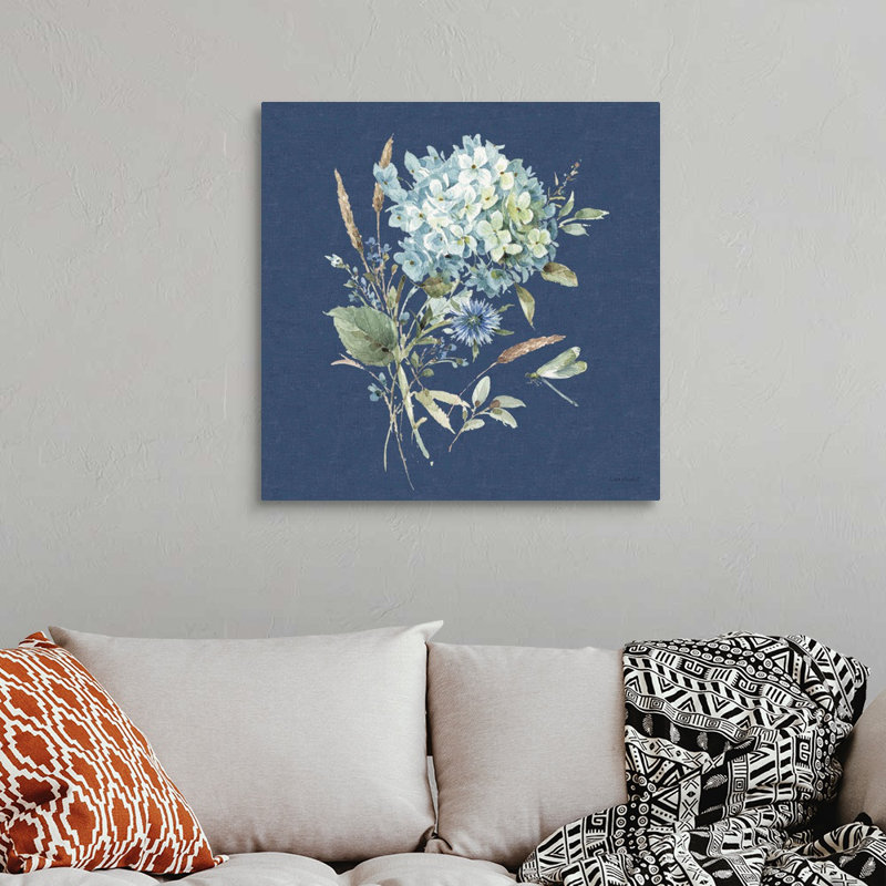 «Bohemian Blue 03 on Blue» par Lisa Audit - reproduction d'art, Toile tendue, H 30 po x l 30 po x P 1,25 po