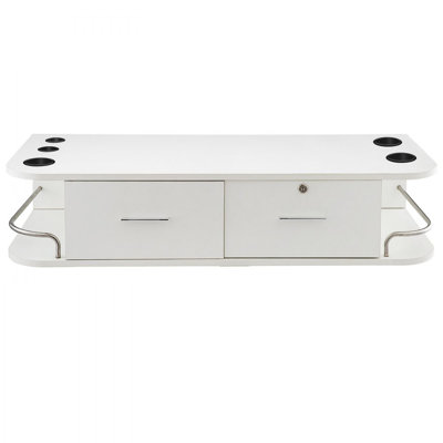Armoire verrouillable blanche à 2 tiroirs avec rangement à 2 tiroirs pour salon de beauté et spa, salon de beauté, spa, maison et salle de bain