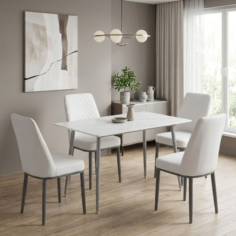 4 - Person Dining Set, White