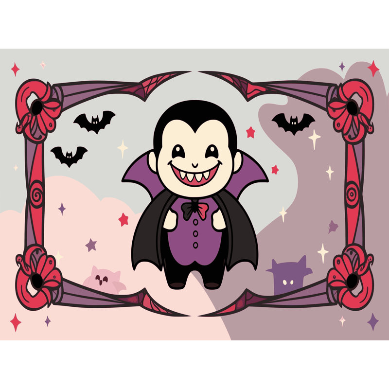Tapis de vacances d'Halloween The Holiday Aisle®, Rectangulaire 8 pi x 12 pi