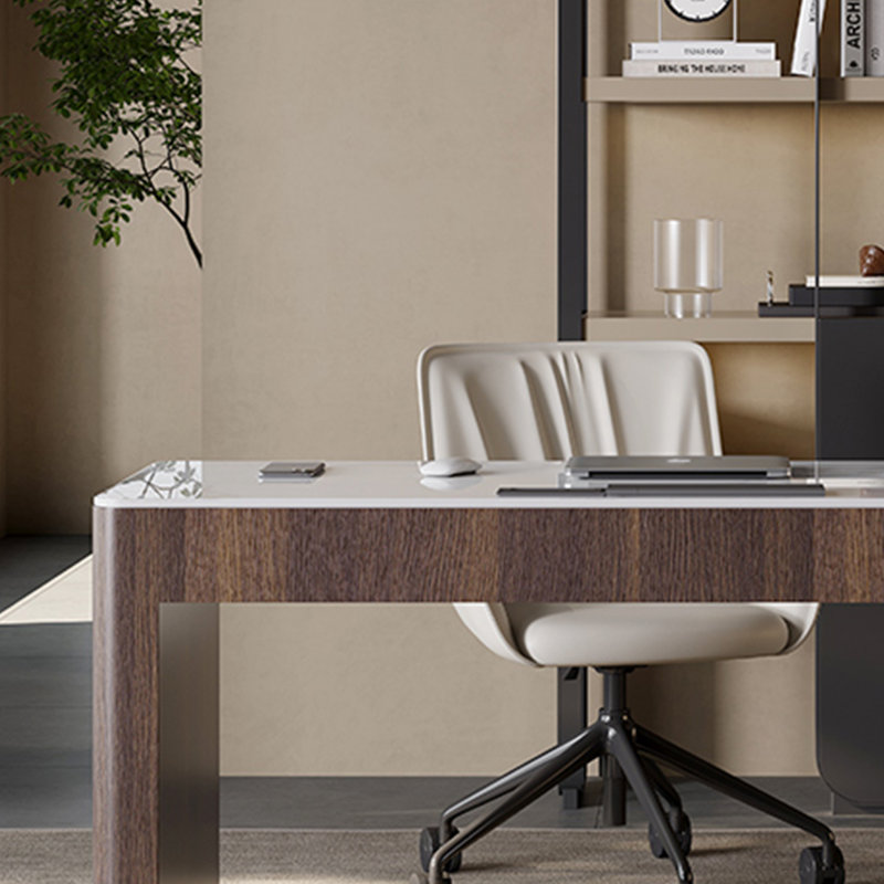 Bureau en bois massif de style luxueux, H 29,52 po x l 55,11 po x P 23,62 po