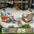 Carolle 8-Piece Outdoor Patio Furniture All-Weather 7-Person PE Wicker Outdoor Conversation Set, Patio Couch Swivel Rocker Chairs With Solar Powered Coffee Tables For Backyard,Poolside,Deck-2103426058