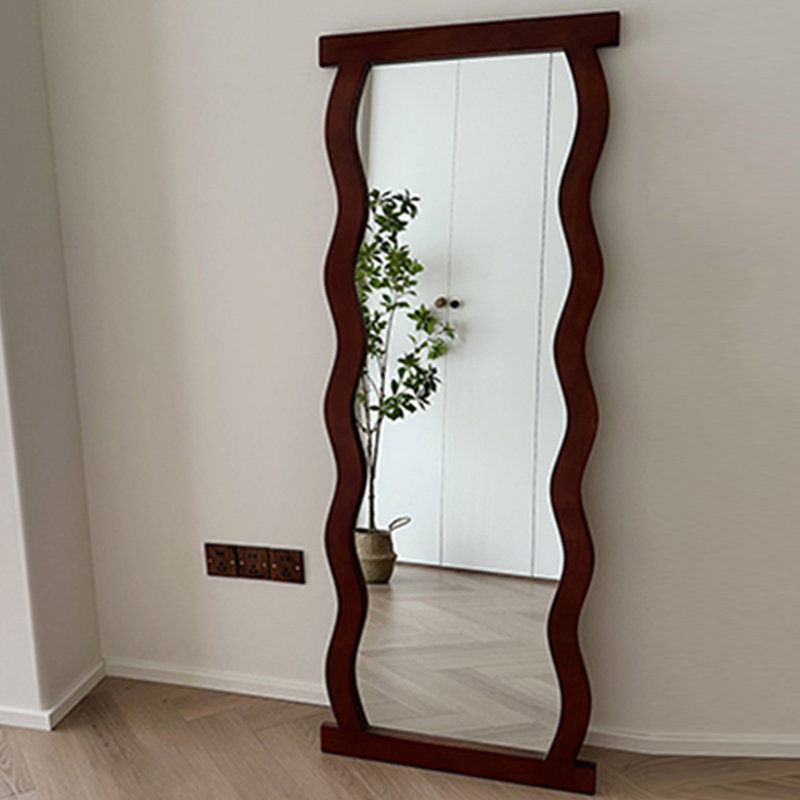 Medieval-Style Pine Frame Wall-Mounted Full-Length Mirror, 62.99” x 23.62”