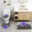 Ensemble de rideau de douche 4 pièces + crochets-565042486