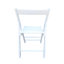 2 chaises blanches pliables en bois massif avec siège confortable, compactes pour le rangement, toutes les occasions, 2 lattes en bois pliables de 220 lb maximum pour les événements, peu encombrantes, légères, capacité