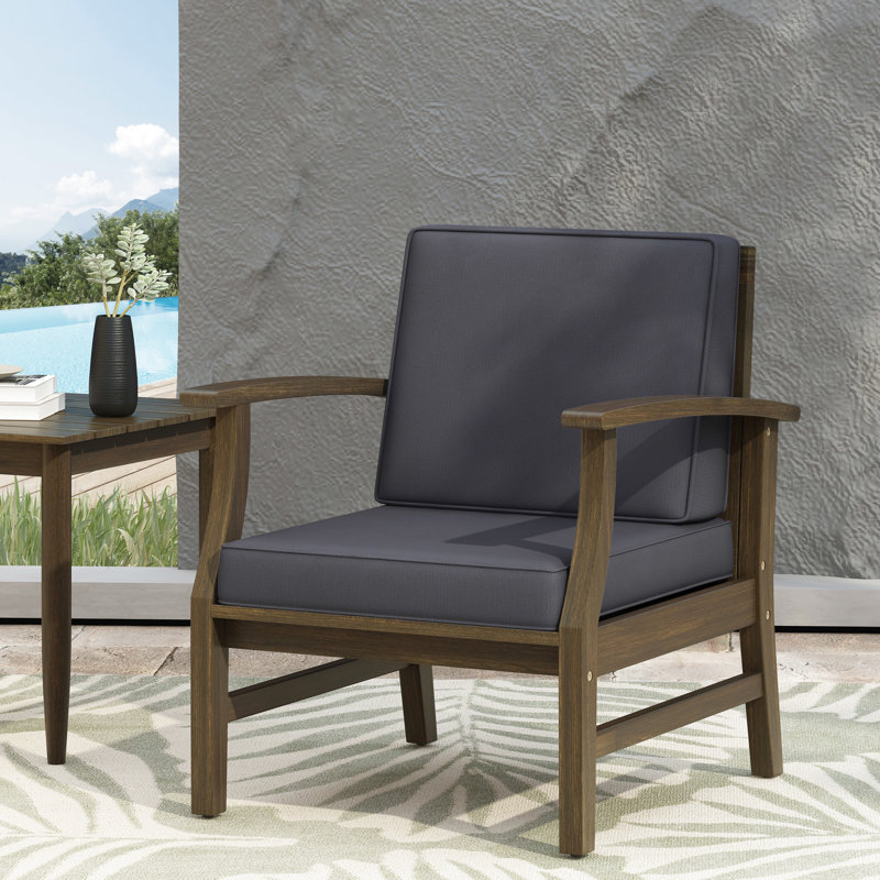 Fauteuil club moderne gris foncé - fabriqué en bois avec un design élégant