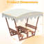 Table de pique-nique imperméable et banc en bois massif avec auvent amovible. Utilisation tout temps dans les cours, les parcs et les terrasses. Plateau de table de 1,06 pouce d'épaisseur, 1,18 bancs. Toile à l'abri du soleil, détachable pour