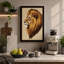 Noble Lion Rustic - Wrapped Canvas-1821505160-1821505165