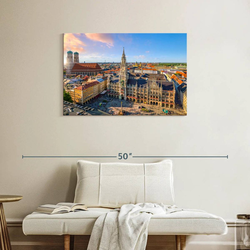 Munich Skyline, 24" H x 36" W