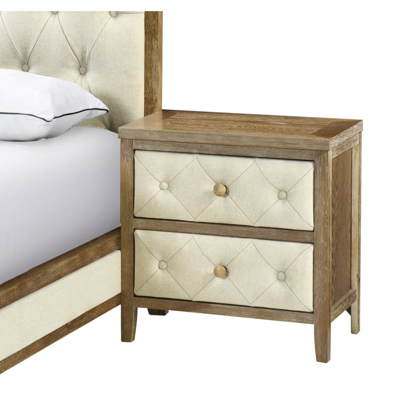 Table de chevet moderne avec finition noyer et rangement pratique pour de beaux tiroirs, Noyer