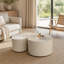 Ensemble de 2 tables basses gigognes Beige