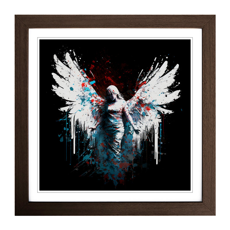 Single Picture Frame Print on Wood, Walnut