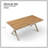 70.87Inch Rectangular Dining Table With X-Shape Aluminum Table Leg