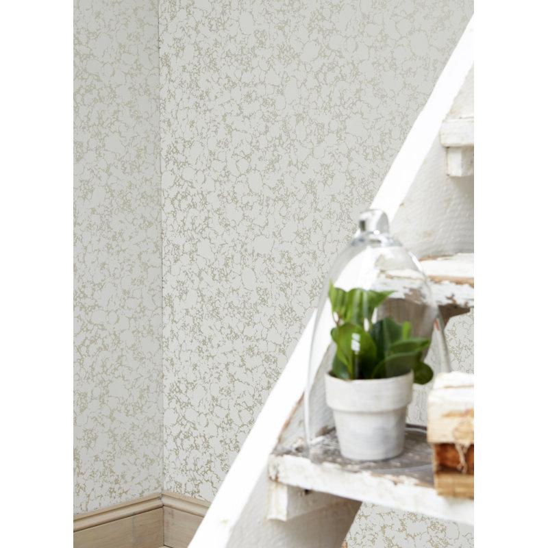 Botanica 10.05m x 52cm Metallic Wallpaper Roll, Ivory/Gold