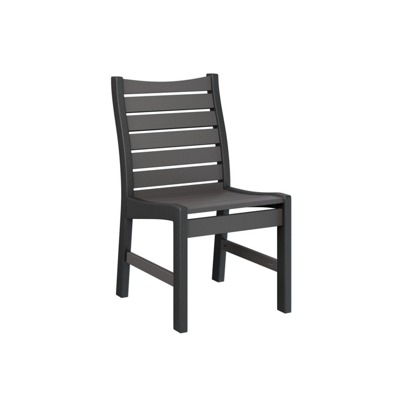 Bristol Outdoor Dining Side Chair, Light Black/Black