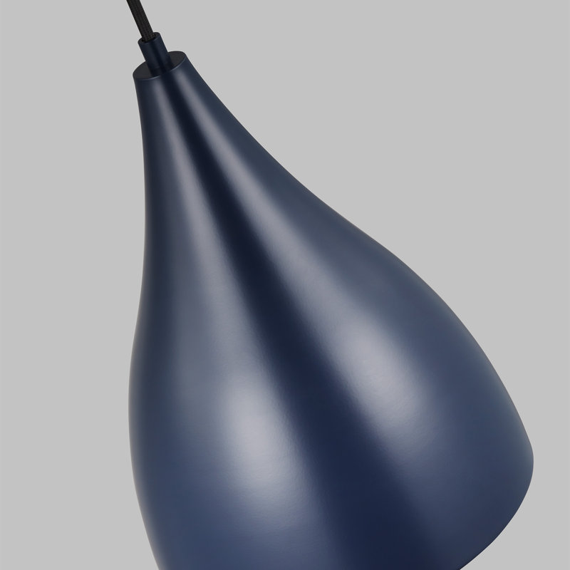 1 - Light Single Pendant, 147" H x 9" W x 9" D, Navy