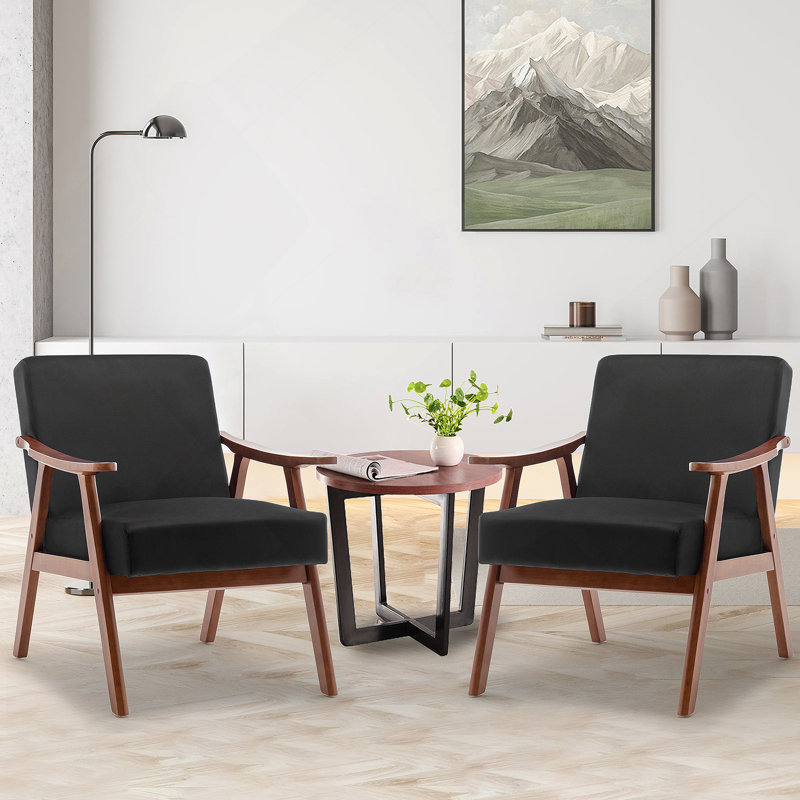 Charming Mid-Century Modern Chair For Relaxation And Style Enhancement, Black