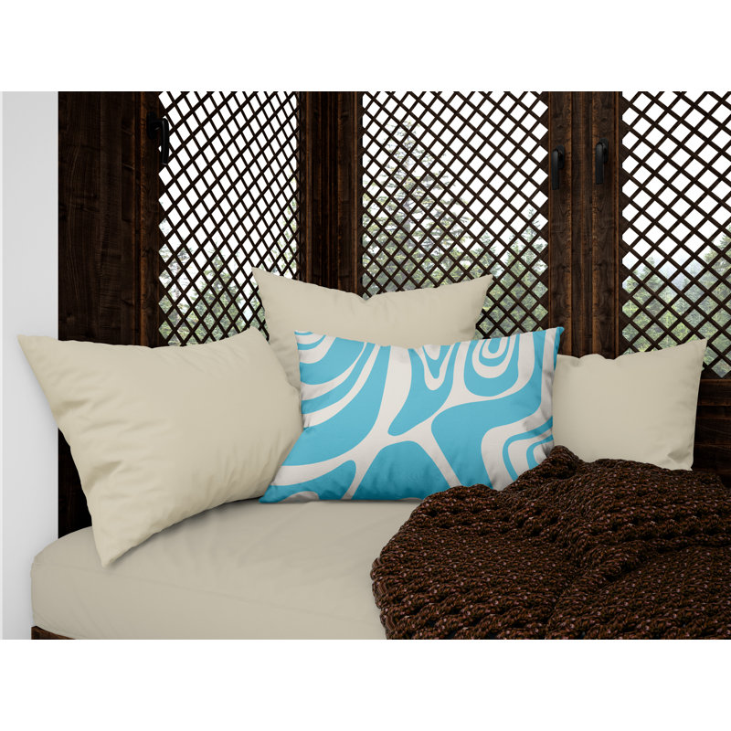 Cooper Outdoor Reversible Throw Pillow, Baby Blue