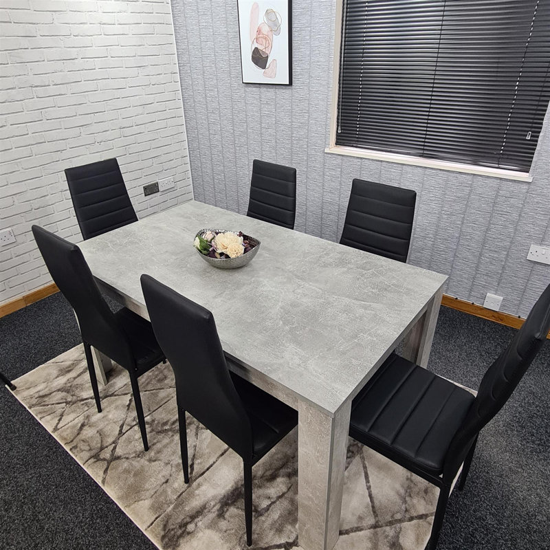 Rohun 2 - Person Dining Set, Black