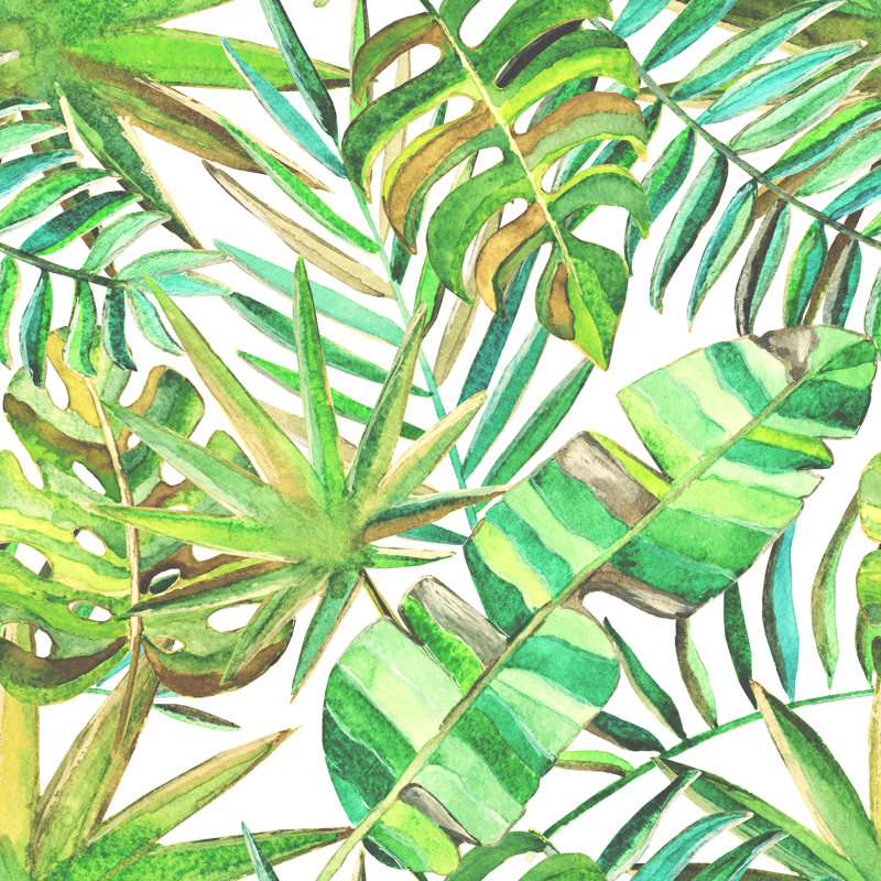 Aashi Seamless Pattern With Watercolour by Mila_1989 - Wrapped Canvas Painting, 30cm H x 30cm W x 3.8cm D