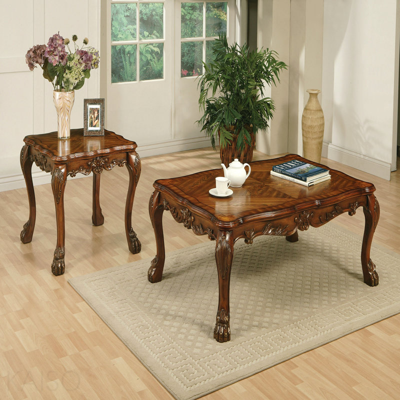 Cherry Oak End Table With Claw Leg