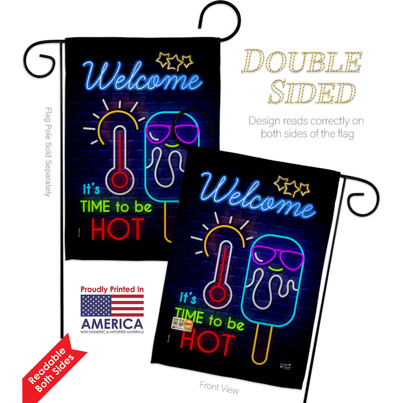 Ensemble de drapeaux en polyester 18,5 po x 13 po Neon