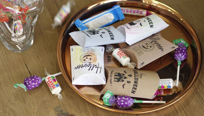 Faltbare Süßigkeiten-Boxen für Halloween