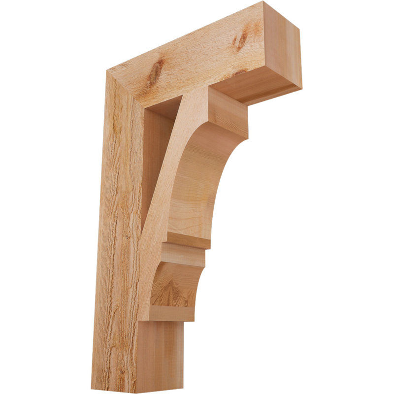 Support de bloc Balboa, Cèdre rouge de l'Ouest brut, L 6 po x P 20 po x H 32 po