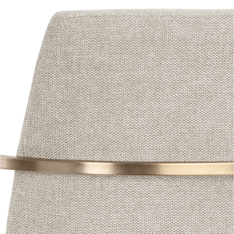 Rayla Upholstered Arm Chair, Cream Performance Basketweave