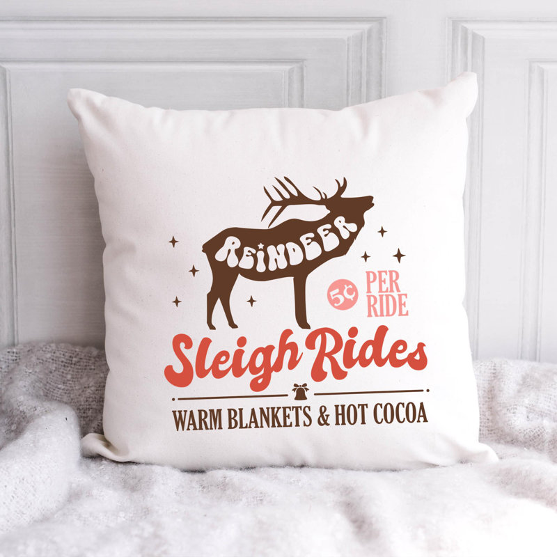 Coussin décoratif en polyester Christmas Sign-07_1, 18 po x 18 po