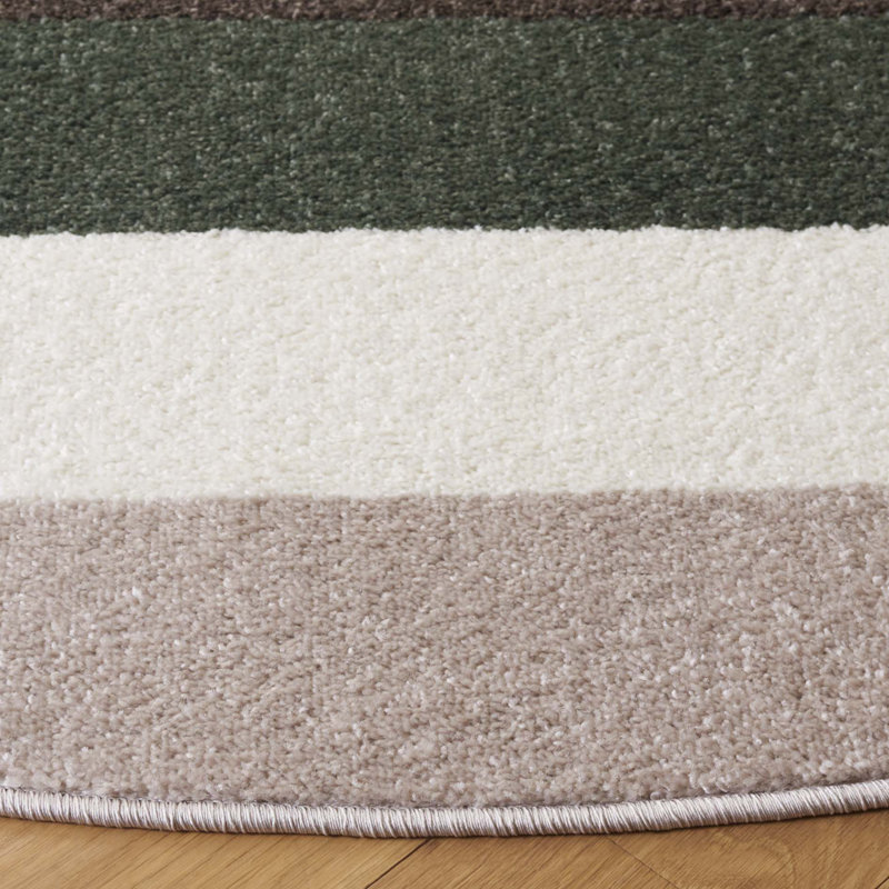 Tapis à motif géométrique Trevorr, Rond 6 pi 7 po