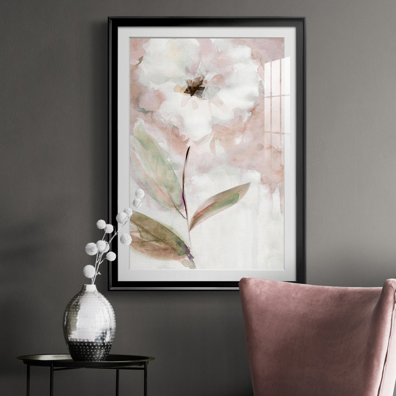 Summer Bloom I - Peinture sur toile encadrée, Noir, H 26,5 po x l 36,5 po x P 1,5 po
