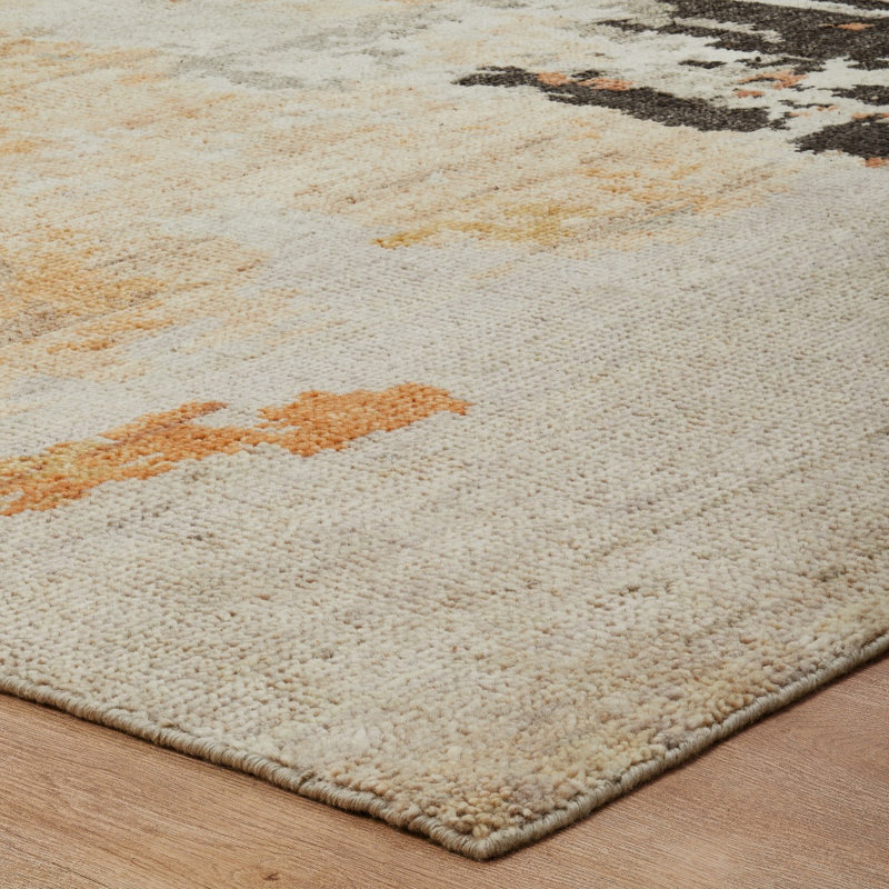 Toros Hand Knotted Wool Abstract Area Rug, Rectangle 10' x 14'