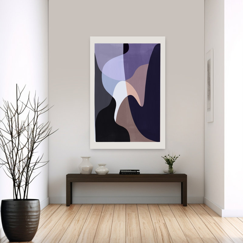 Art contemporain abstrait géométrique, H 60 po x l 40 po