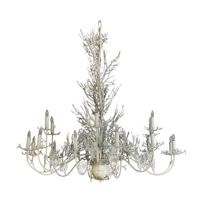 18 - Light Dimmable Tiered Chandelier