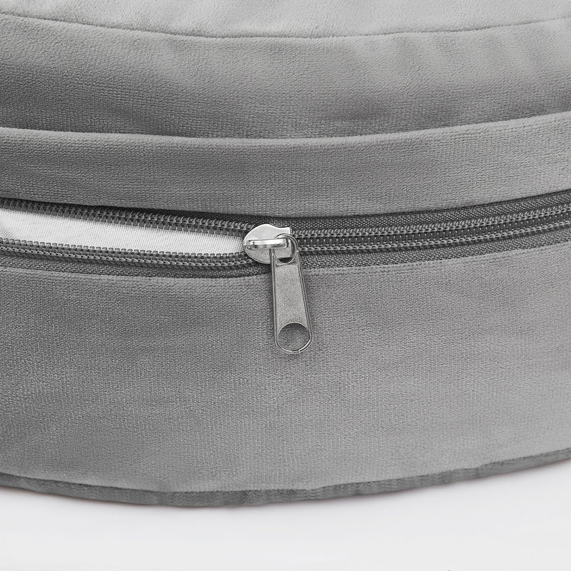 Coussin de méditation, coussin de yoga rond, Gris