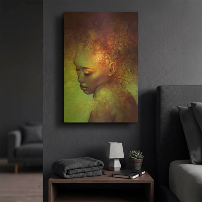 'Camouflage' By Anna Dittman Gold Metal Wall Art, 16" x 24"