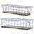 2-Piece White Metal Storage Baskets Bin