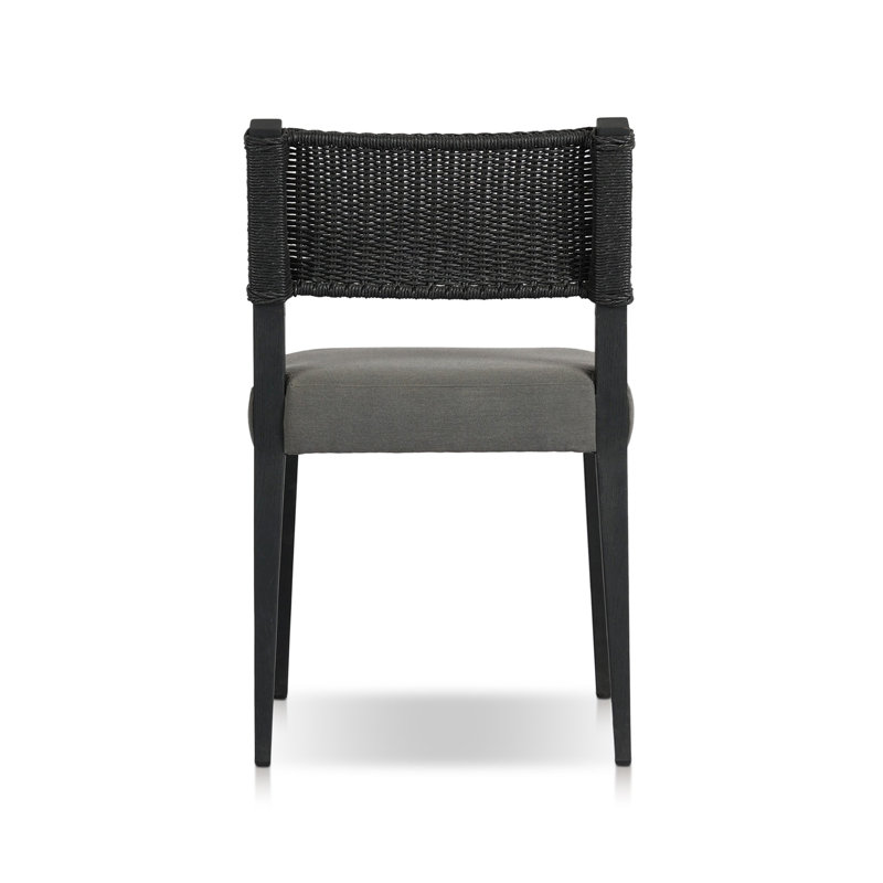 Ferris Outdoor Dining Chair-Arashi Graphite, Arashi Graphite, Stained Black Teak