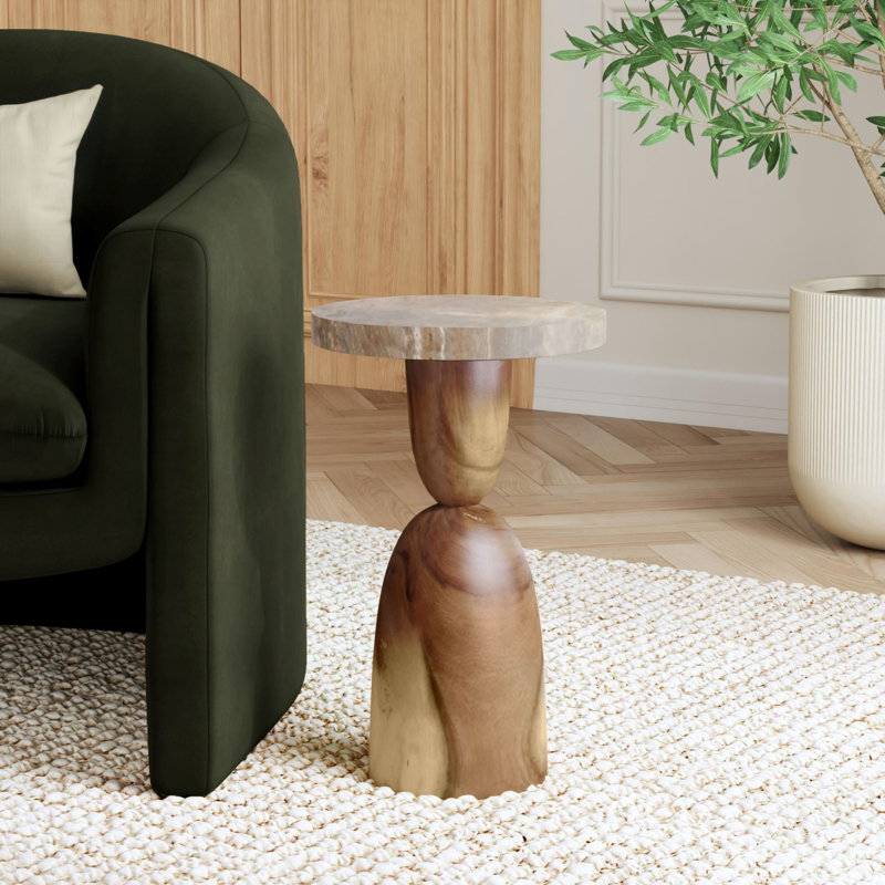 Table d'appoint Jasmine, Brun