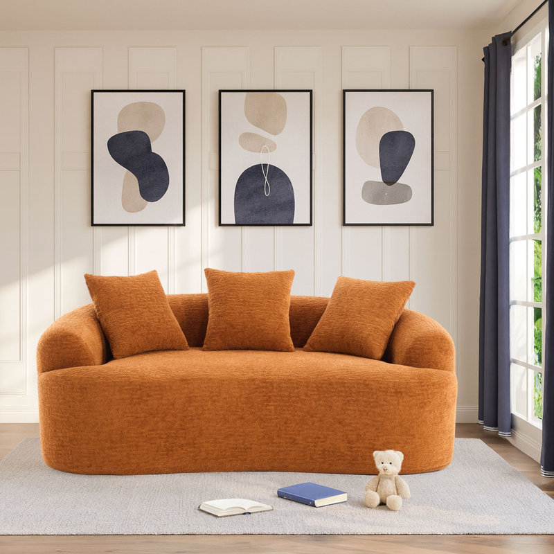 Canapé 2 places Modern, Orange
