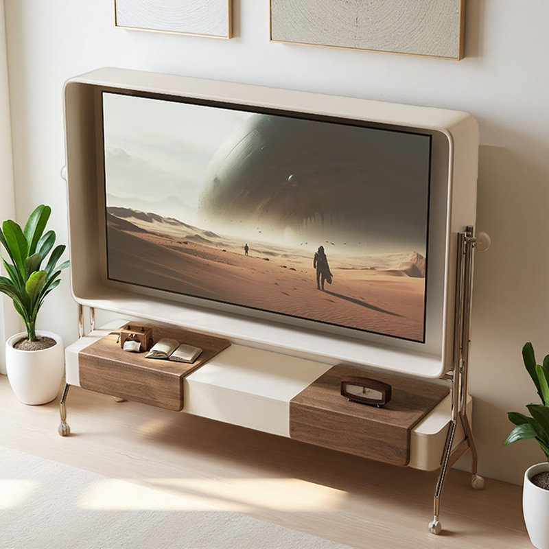 Meuble télé simple et crème