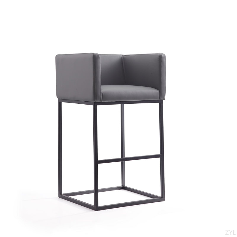 Tabouret de bar en métal gris Ambassy