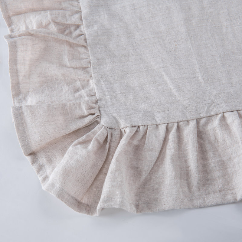 100% lin français 100% lin taie décorative 26 x 26, ensemble de 2 taies décoratives carrées pré-lavées, bride de 3 po de large | Découverte rustique certifiée OEKO-TEX