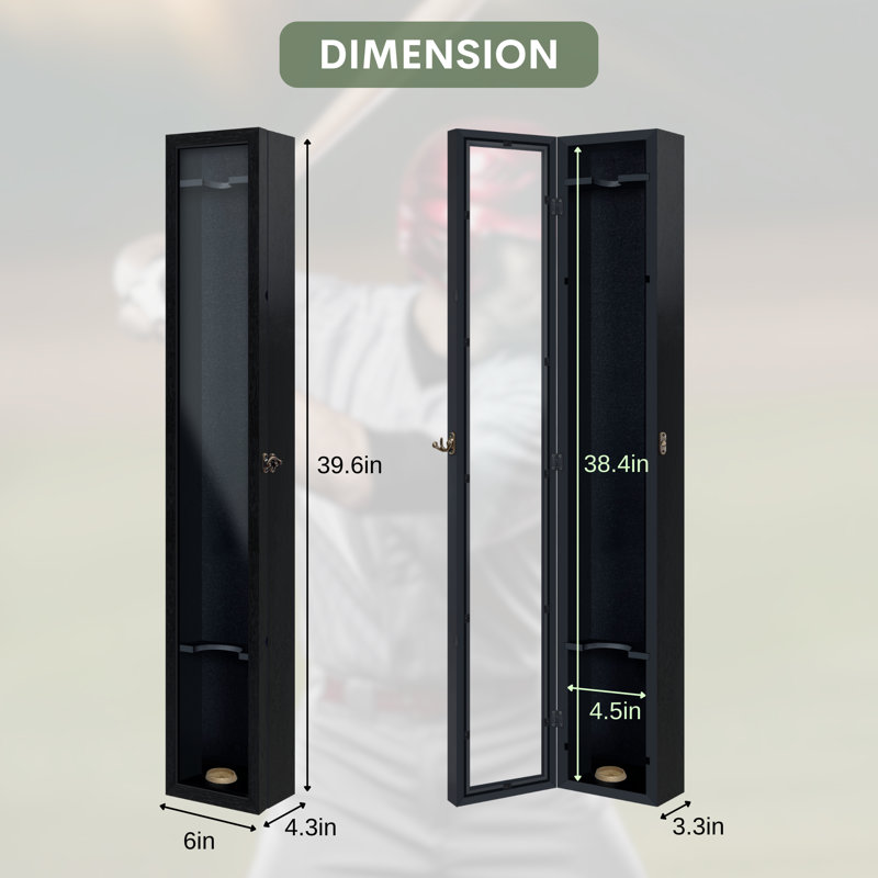 39.6'' H x 6'' W Solid Wood Display Case