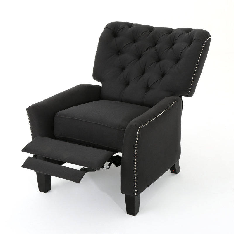 Fauteuil inclinable moderne en tissu, chaise longue confortable pour le salon, la chambre à coucher, Gris foncé