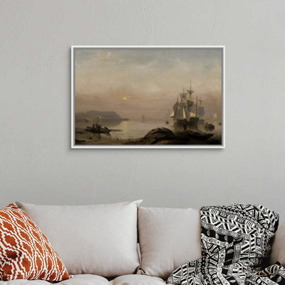 Reproduction d’art sur toile, "Sunrise through Mist, 1852" par Fitz Henry Lane